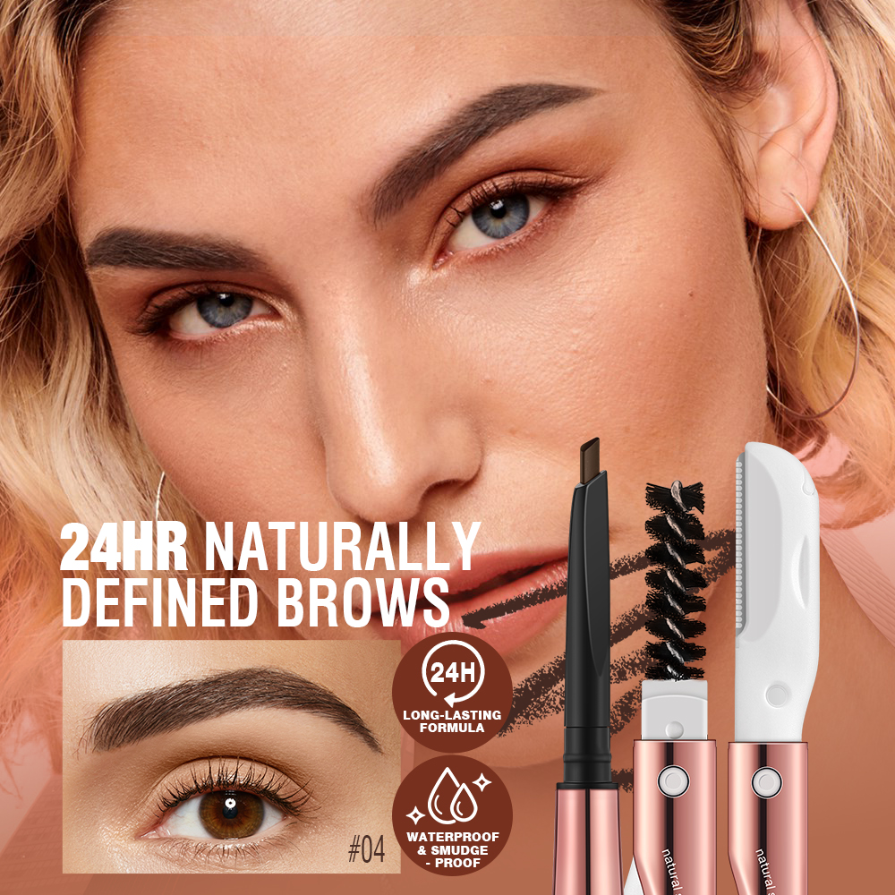 O.TWO.O 3 IN 1 Eyebrow Pen with Eyebrow scraper, brush, eyebrow pencil
