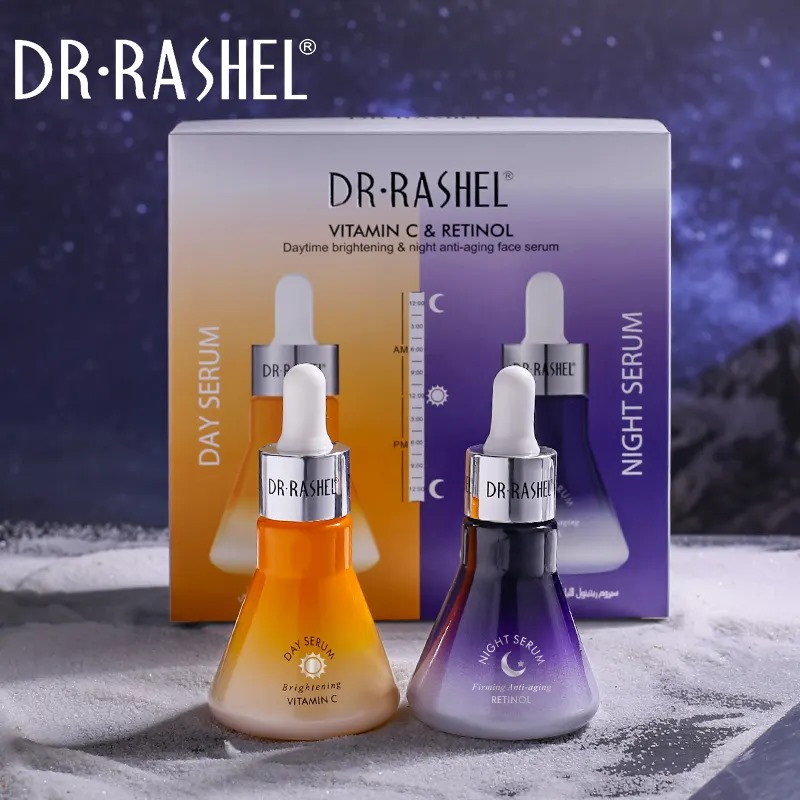 د. راشيل طقم سيروم الوجه بفيتامين C والريتينول - قطعتان DRL-1724